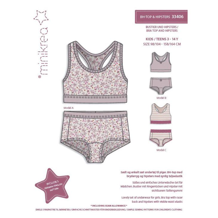BELLE Mum - underwear set - 34/46 - Paper Sewing Pattern – Ikatee sewing  patterns