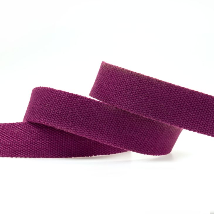 SANGLE POUR SAC en coton 30 mm - violet prune