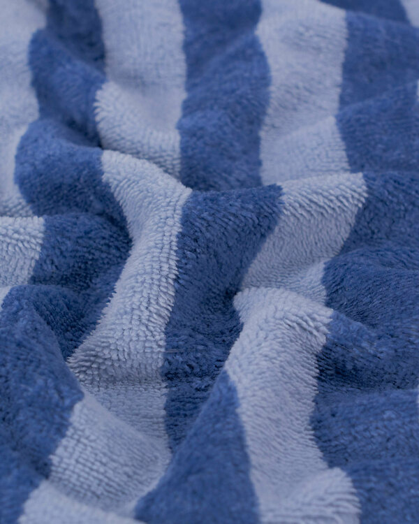 Tissu éponge bambou/coton "Casa Riviera/rayures maxi" (bleu/bleu clair)