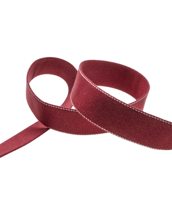 Sangle en mélange de coton "Recycling" 40 mm (rouge foncé)