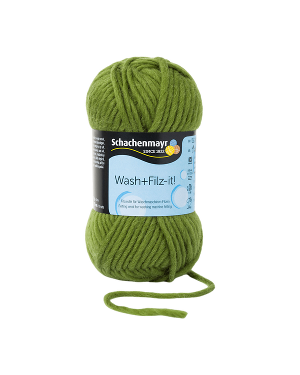 Laine à feutrer - "Wash+Filz-it!" (olive) de Schachenmayr