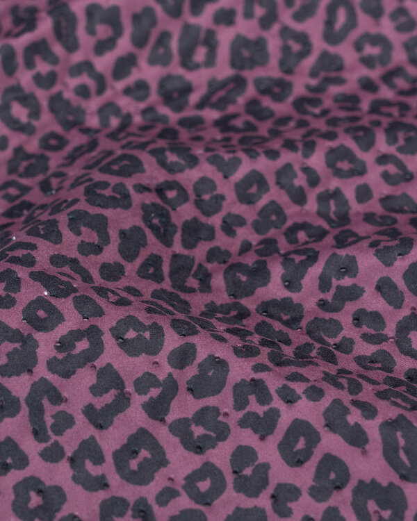 Tissu d'ameublement matelassé "Velours Samos/Léopard" (rose clair) de SWAFING