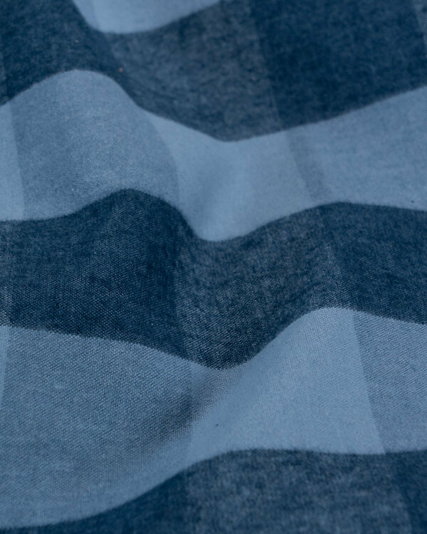 Flanelle coton "Highlands Flannel - Buffalo Plaid Nightfall" (bleu) de ART GALLERY FABRICS