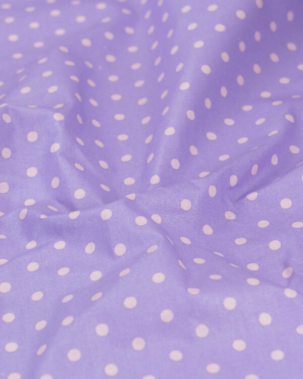 Toiles cirée - coton enduit “pois” (lavande-rose clair)