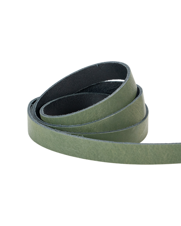 Sangle en cuir ''Altea - Used Look'' - 19 mm (olive/noir)