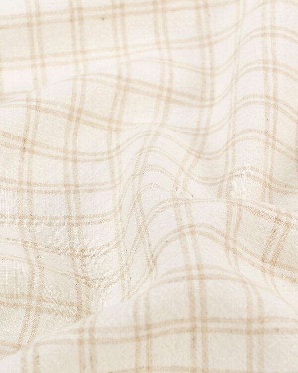 Lin / coton "Minabi - Plaid / Carreaux" (offwhite/beige clair) de KOYAMA