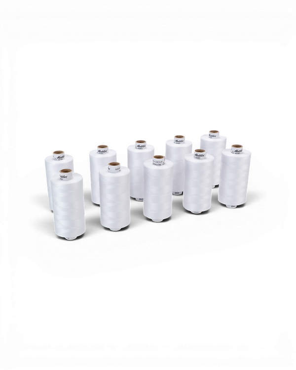 Fil à coudre Mettler - fil universel "Seralon" 1000 m (2000/weiss) - pack avantage 10 bobines