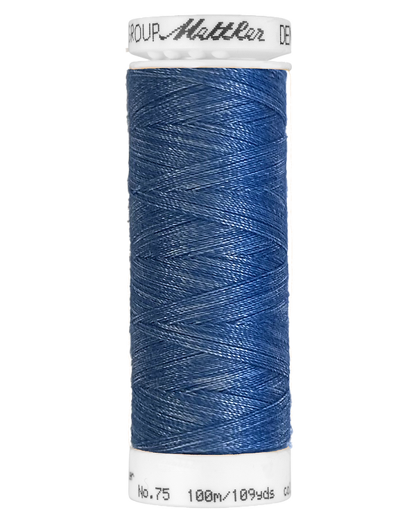 Mettler fil de couture et broderie "Denim Doc®" - bobine de 100 m (3620/storm blue)