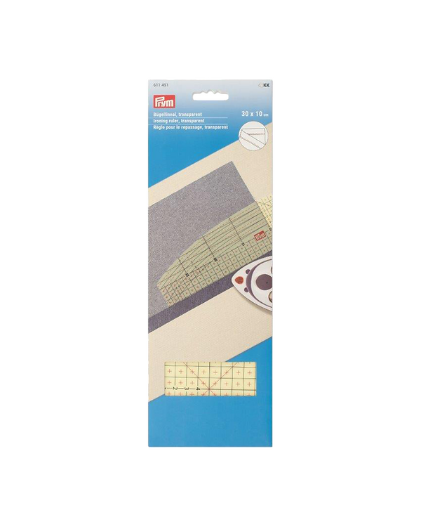 PRYM Règle de repassage - 30 x 10 cm (transparent) 611491