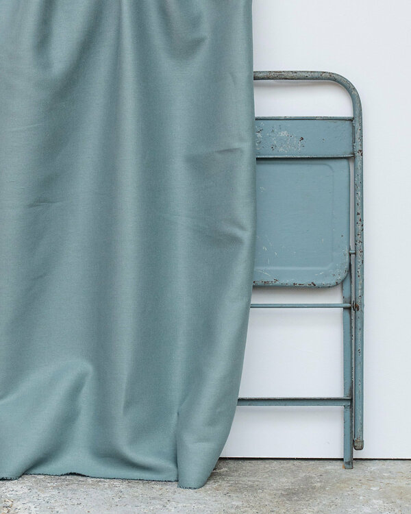 Tissu rideau en lin "Camargue" (gris bleu)