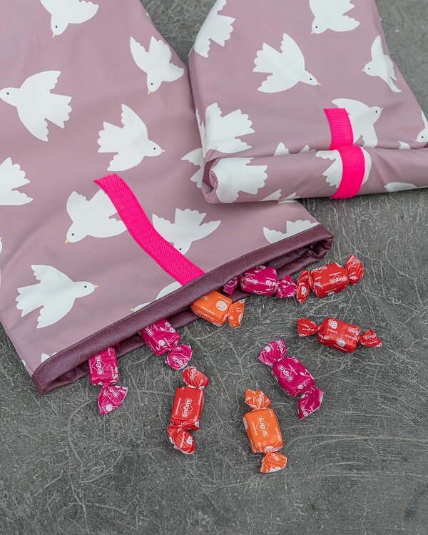 Set couture - Duo de sacs à lunch COMIDA "Birdie" en tissu pour imperméable