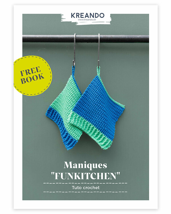 Tuto gratuit PDF - Crochet - Manique "FUNKITCHEN" de KREANDO