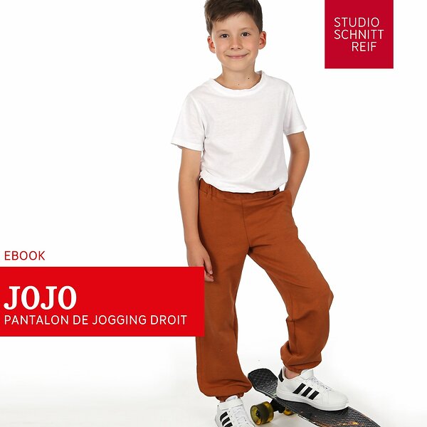 Tuto & patron PDF - pantalon jogging enfants "Jojo" (t. 86-152L) de STUDIO SCHNITTREIF (en français)