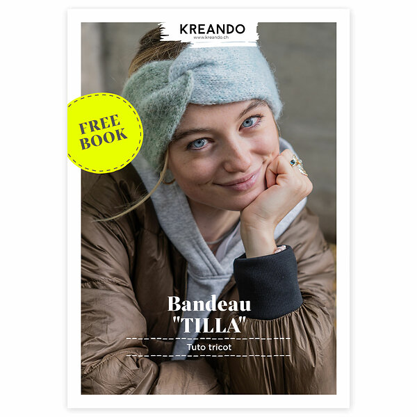 Patron gratuit - Tuto tricot Bandeau "TILLA" de KREANDO (français)