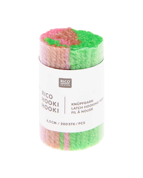 Rico Hooki Hooki Fil à nouer 6,5 cm "Marmor" - 200 pces (332/vert fluo)