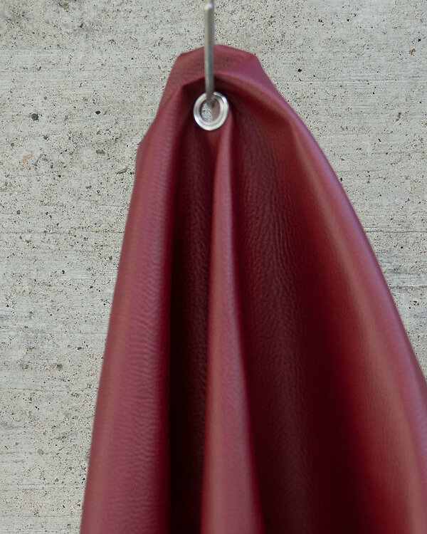 Tissu d'ameublement​/​décoration similicuir "Nappa Basic" (bordeaux)
