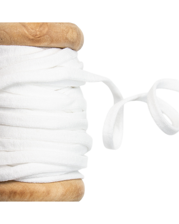 Cordon caoutchouté ''Velours élastique'' - Ø 5 mm, paquet à 10 m (blanc)