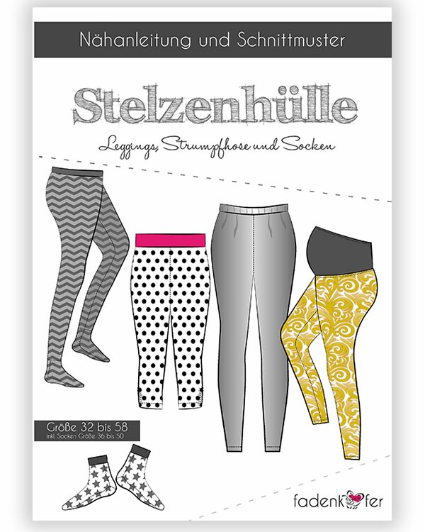 Patron - Leggings/chaussettes pour femmes "Stelzenhülle" (32-58) de fadenkäfer (en alle