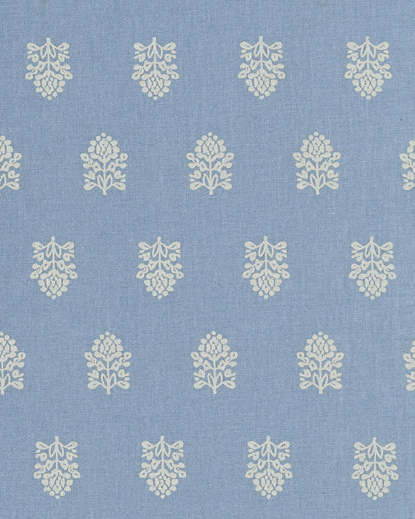 AU Maison Toile cirée "Leela-Light Blue" (bleu clair-blanc cassé)
