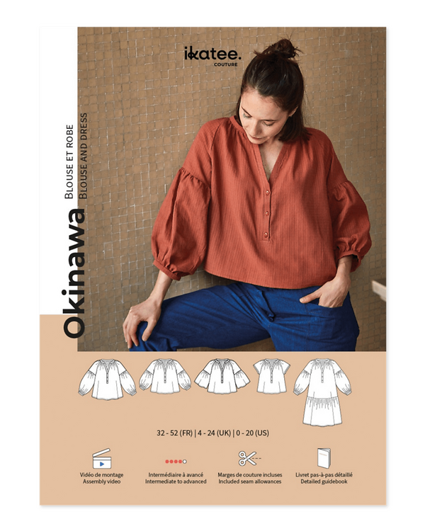 Patron - Blouse/robe "OKINAWA" (32-52) de ikatee