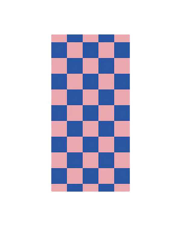 Autocollants/Stickers "Carreaux Bicolores" - lot de 5 pièces (bleu/rose saumon)