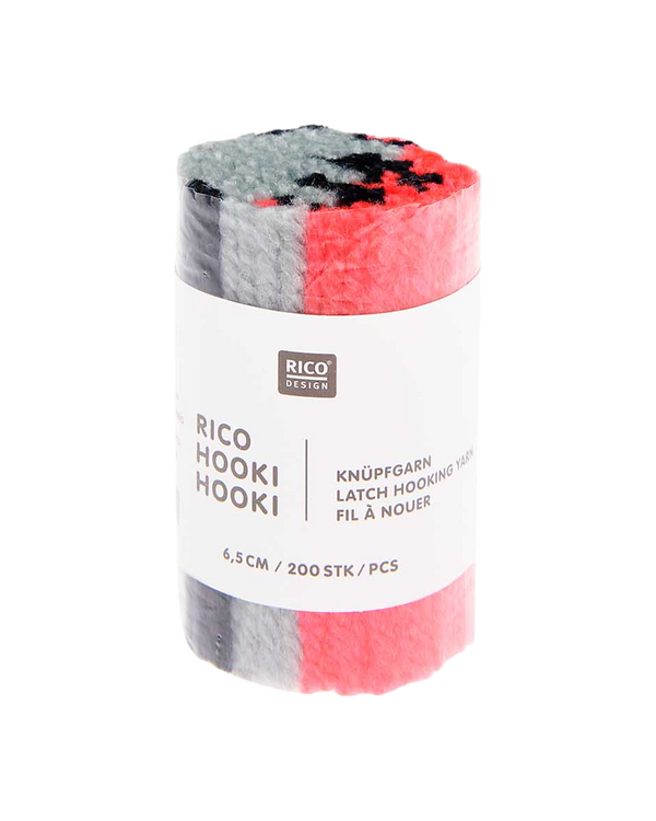 Rico Hooki Hooki Fil à nouer 6,5 cm "Marmor" - 200 pces (335/bleu glacier)