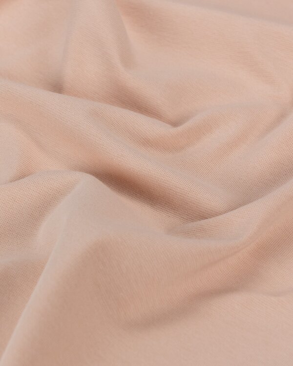 Tissu bord côte bio lisse "Ben" - tubulaire (blush)