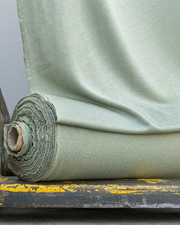 French Terry / sweat d'été en modal/lin/chanvre (celadon) de FREITAG®