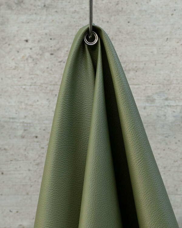 Tissu d'ameublement​/​décoration similicuir "Nappa Basic" (kaki)