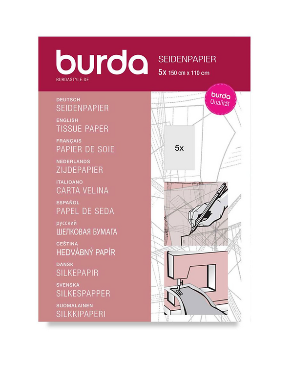 Papier de soie - 5 feuilles de 150 x 110 cm de burda