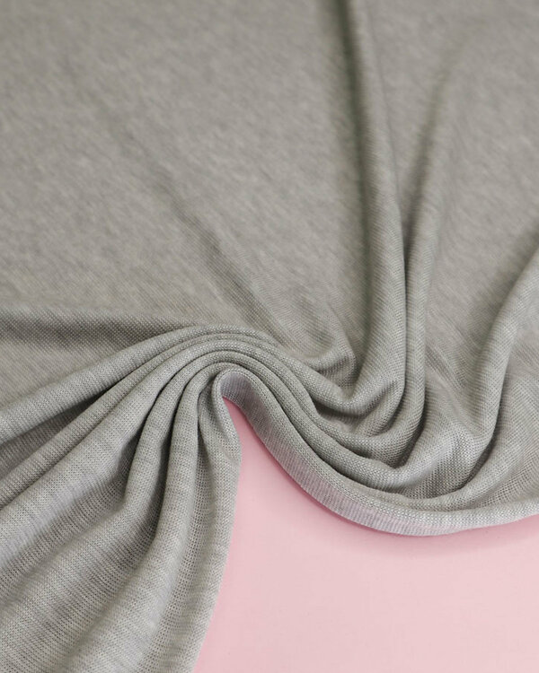 Jersey Tencel/Merino "Miles Merino Blend - light grey" (gris clair chiné) de meetMILK