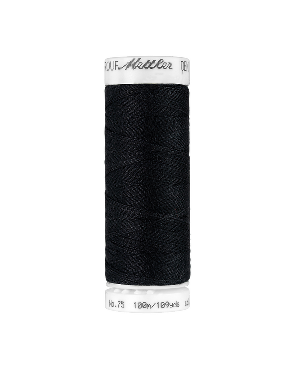 Mettler fil de couture et broderie "Denim Doc®" - bobine de 100 m (4000/noir)