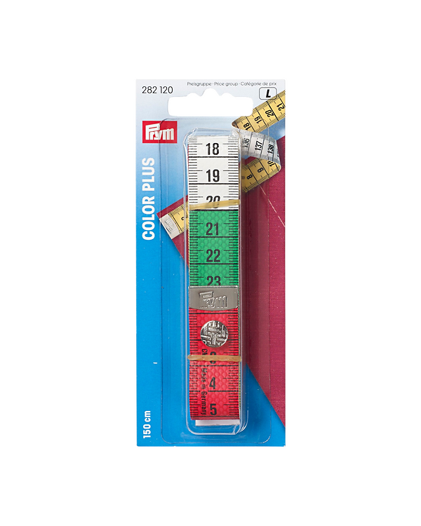 PRYM Mètre enrouleur 150 cm - "Colour Plus" avec bouton 282 120