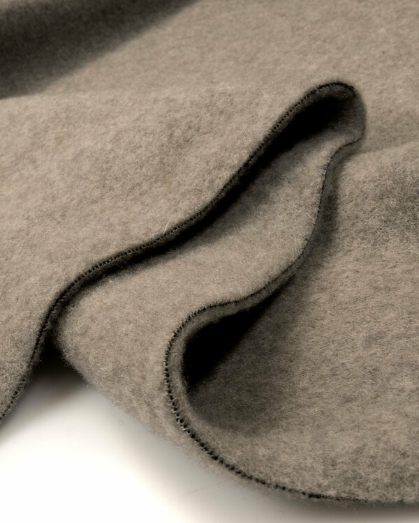 1.3 m reste // Tissu pour manteau en laine mérinos "Moelleux Deluxe - uni" (gris chaud)