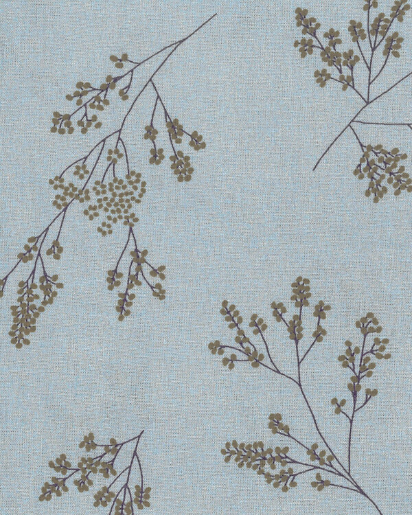 AU Maison - Toile cirée "Alberte-Light Blue" (bleu gris-noir/brun)