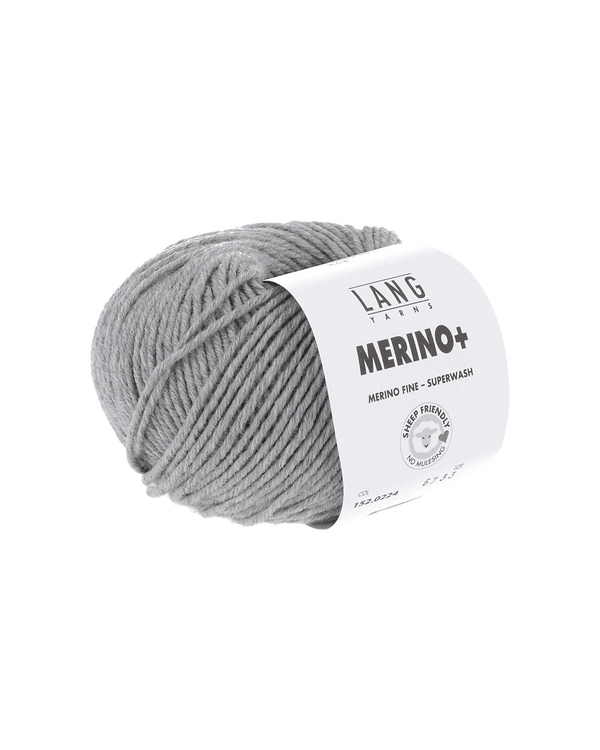 Laine mérinos MERINO+ de LANG Yarns (0224/gris mélange)