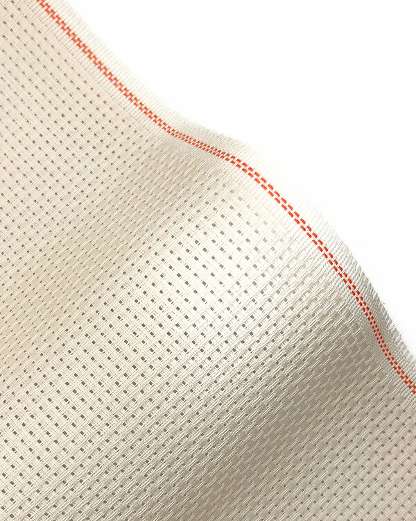 Trame/toile à broder - punch needle - coton "Herta - 6 ct" (écru) de Zweigart