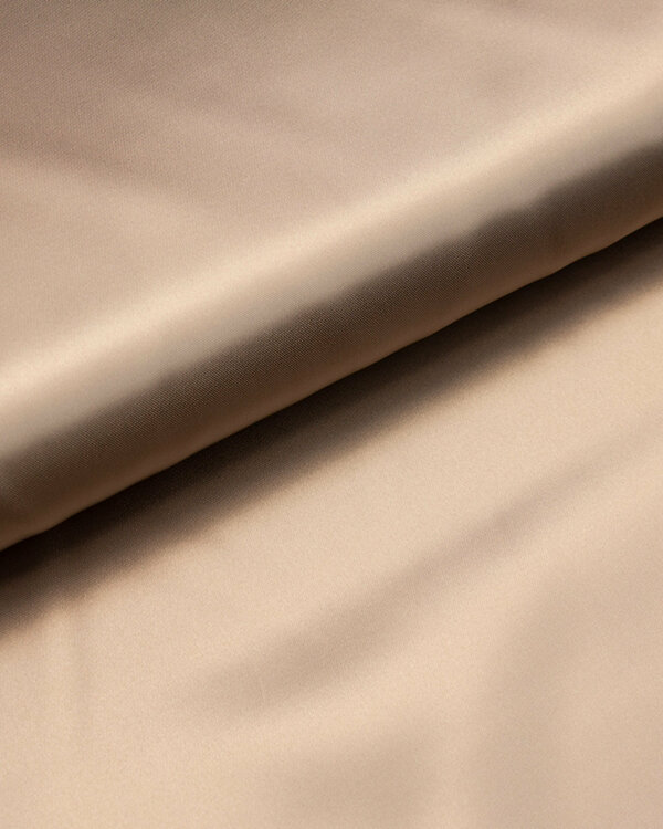 Tissu pour doublure viscose - uni satiné "Duchesse-Satin" (taupe)