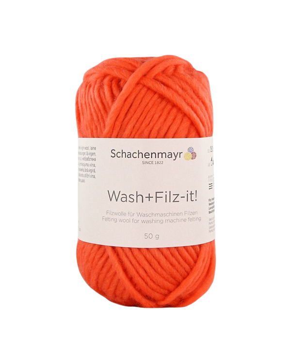 Laine à feutrer - "Wash+Filz-it!" (orange) de Schachenmayr