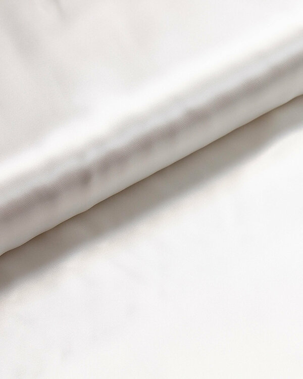 Tissu pour doublure viscose - uni satiné "Duchesse-Satin" (blanc perle)