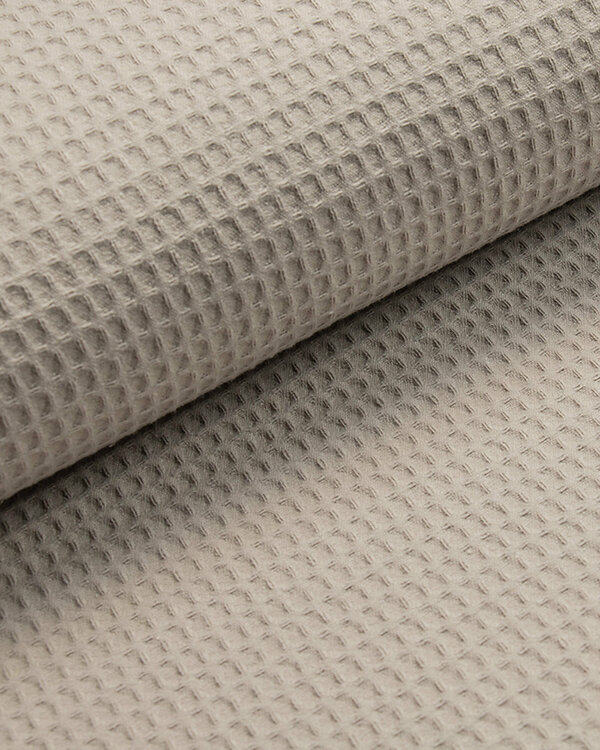 Waffelpiqué Baumwolle Mini "uni" (taupe)