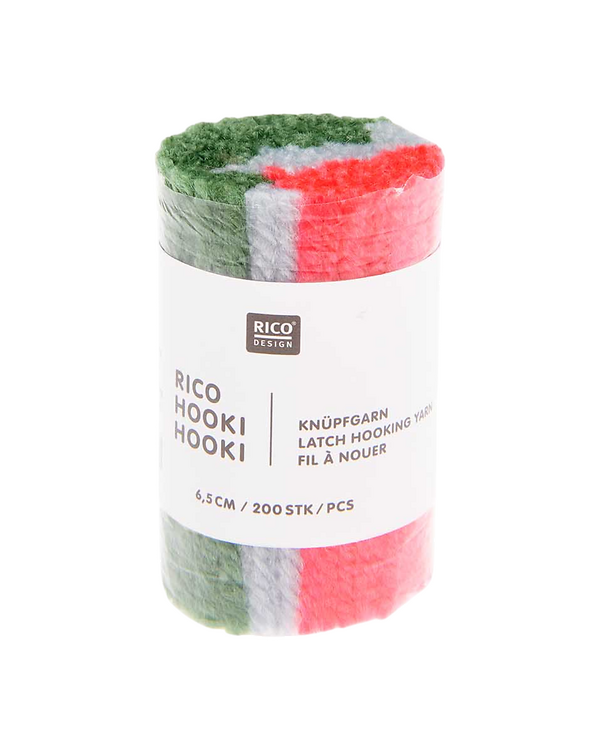 Rico Hooki Hooki Fil à nouer 6,5 cm "Marmor" - 200 pces (342/vert)