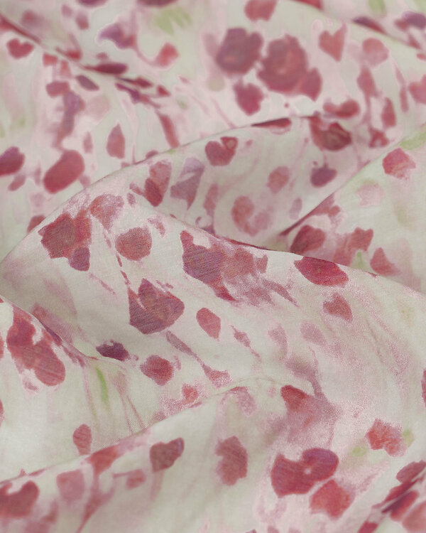Tencel/nylon "Flou Silky Touch" (beige clair-rouge vin/vert)