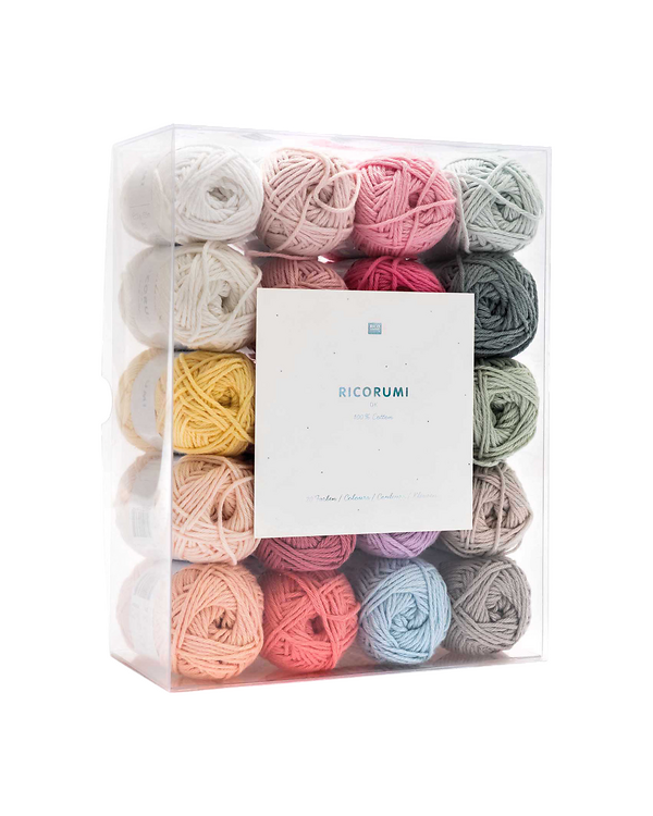 Laine pour amigurumis - Creative Ricorumi dk "Mix pastel" set de 20 couleurs