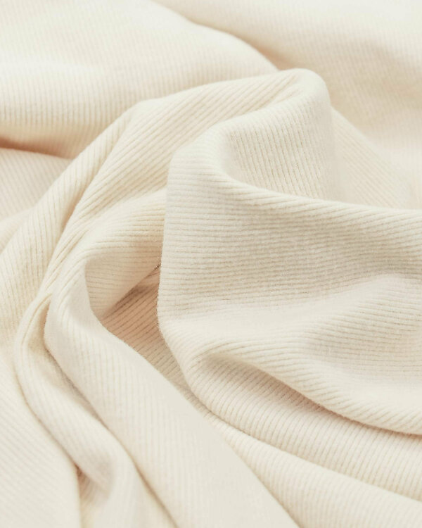 Maille de viscose - côtelé "Lena" (crème)