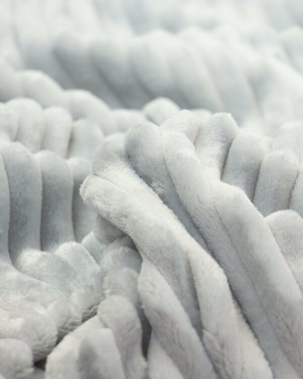 Tissu minky "Aspect velours côtelé" (gris perle)