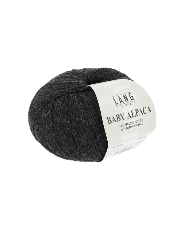 LANG Yarns BABY ALPACA - laine d'alpaga (0070/anthracite mélange)