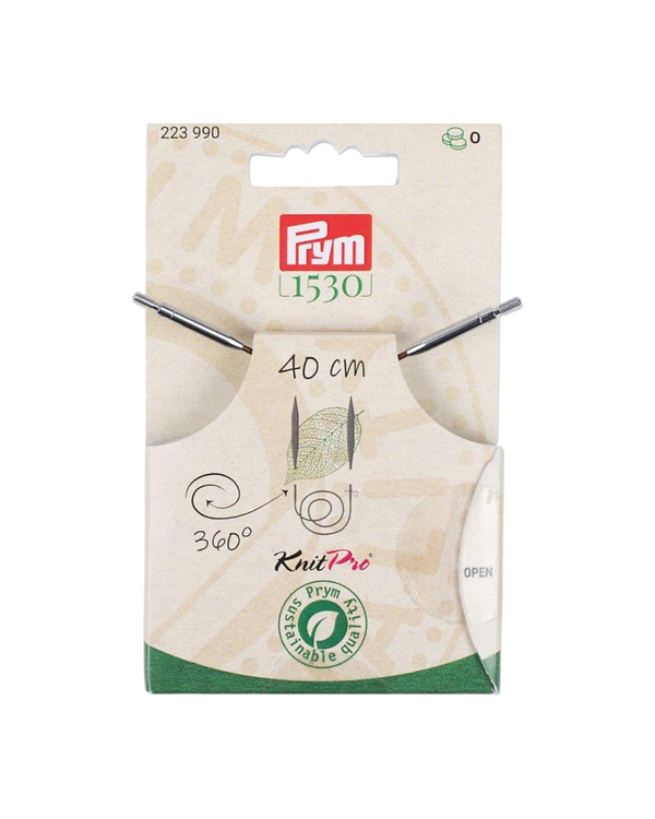 PRYM câble pour aiguilles circulaires "NATURAL by KnitPro" – longueurs assorties (brun)