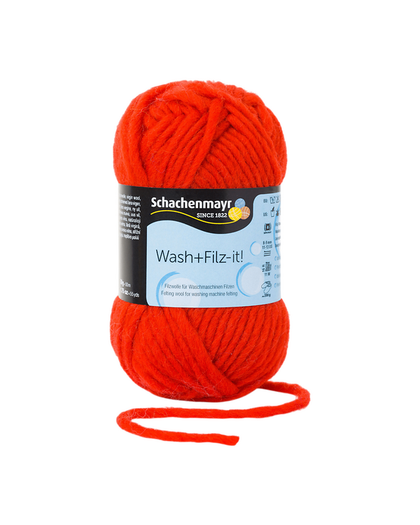 Laine à feutrer - "Wash+Filz-it!" (red) de Schachenmayr