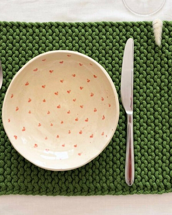Freebook - Modèle tricot set de table "Set de table" de Bobbiny (anglais)